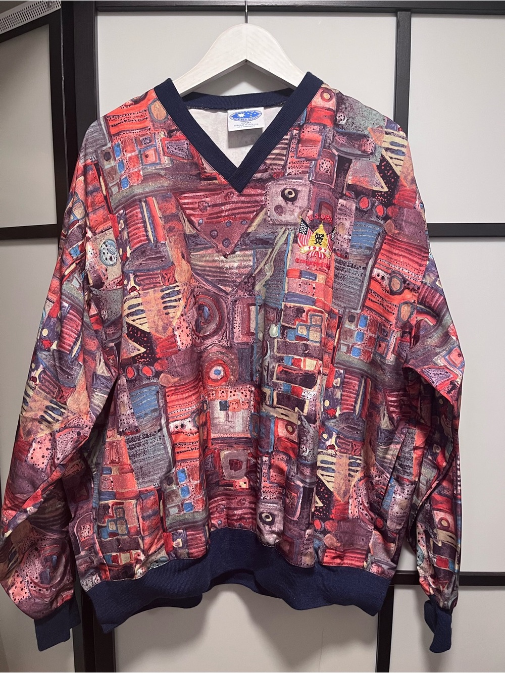 Vintage 90s 1997 US Open Congressional All Over Print Windbreaker Pullover 2XL